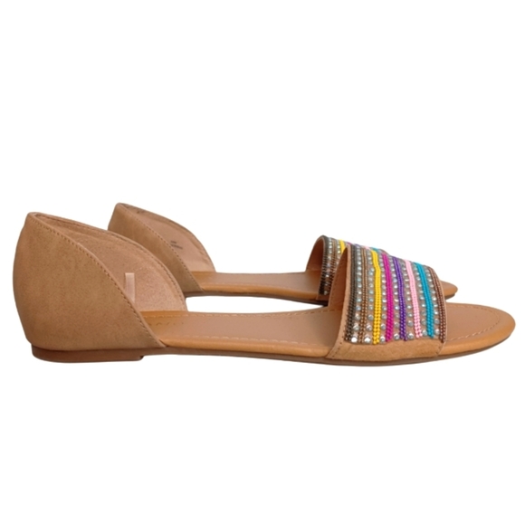 Andiamo Adestiny Colorful Boho Rhinestone Sz 10M Sandals - Picture 1 of 8